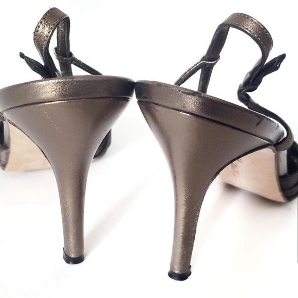 Manolo Blahnik Heels Satin Slingback Size 7.5 - Picture 5 of 8